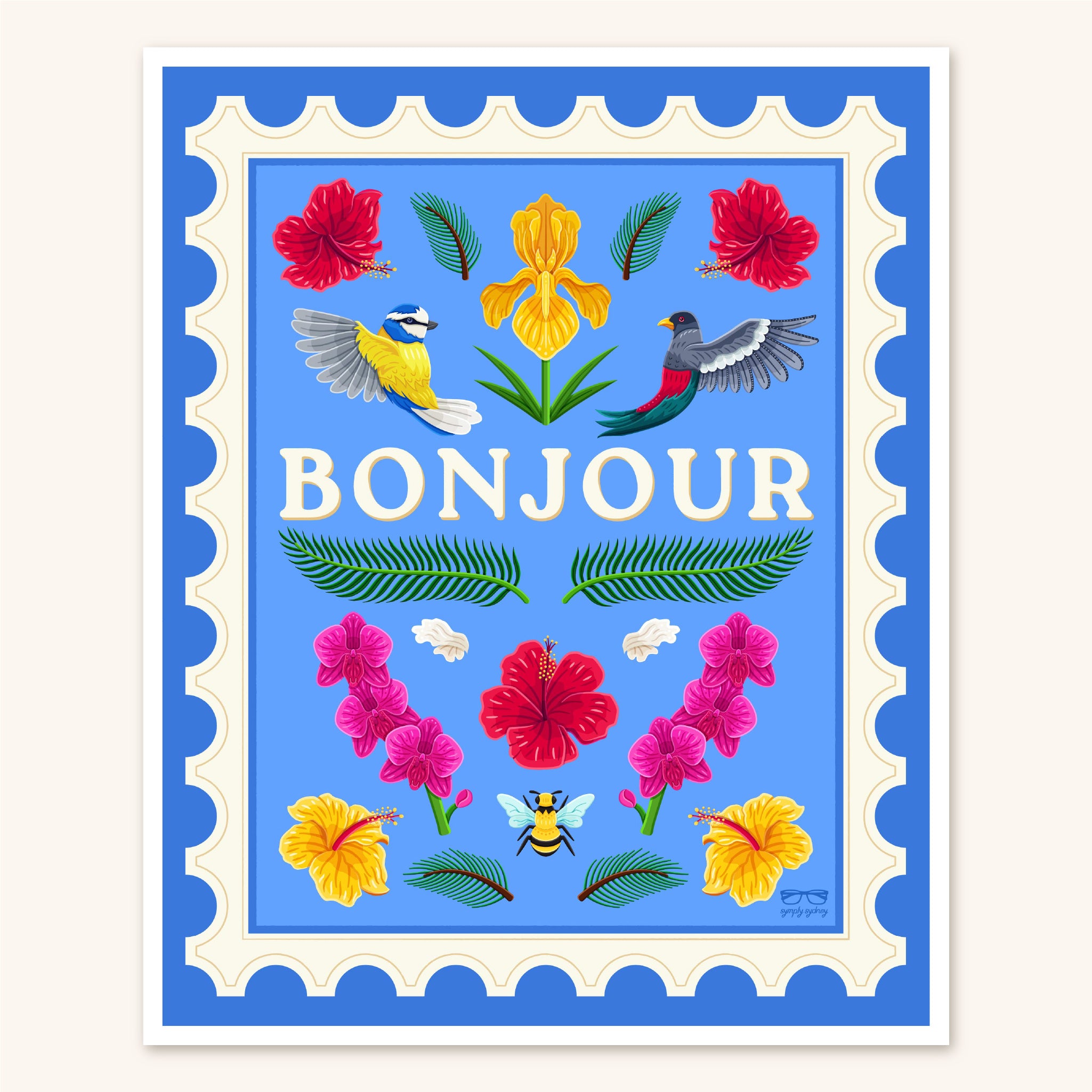 Bonjour! Art Print