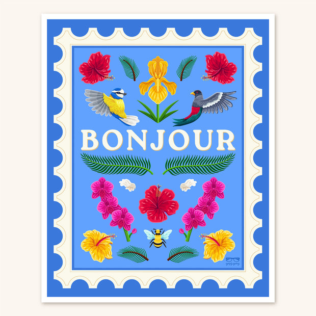 Bonjour! Art Print