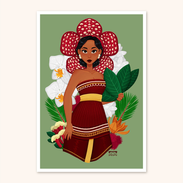 Indonesia Flora Art Print