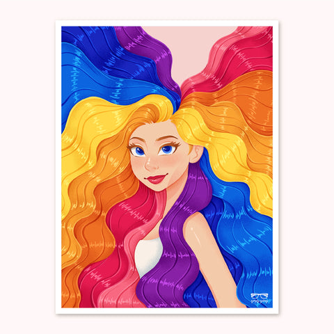 Trails - Radial Art Print